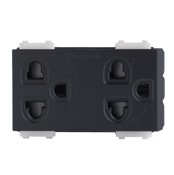 Ổ cắm đôi 3 chấu Panasonic WEG15829B-G